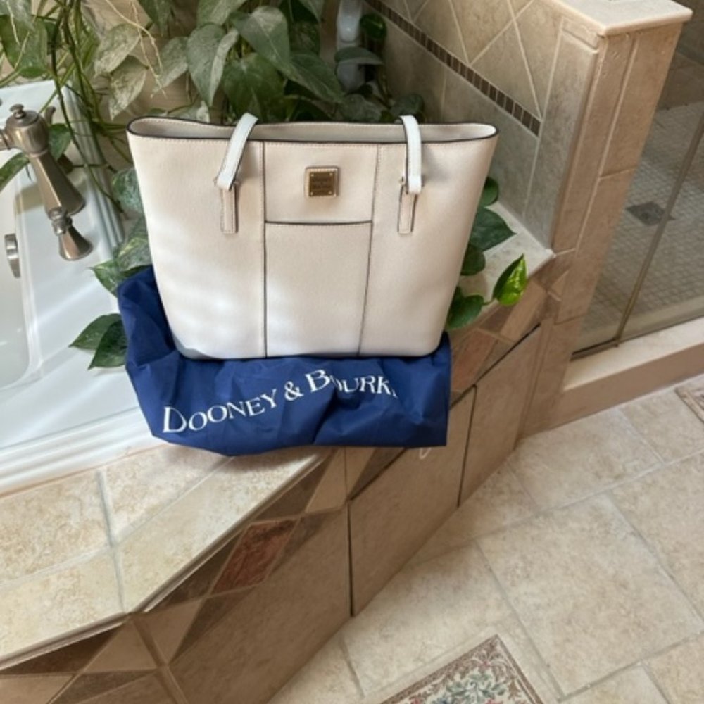 Dooney & Bourke  Saffiano Leather Large Lexington Shopper - White